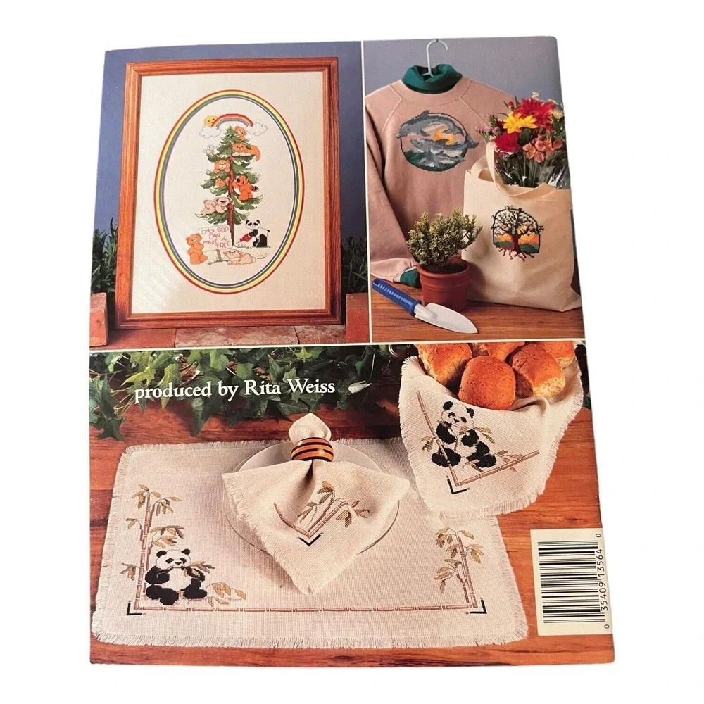 Vtg Cross Stitch Patterns‎ Lot of 5 Border Ballet Hummingbird Home & Baby VGC